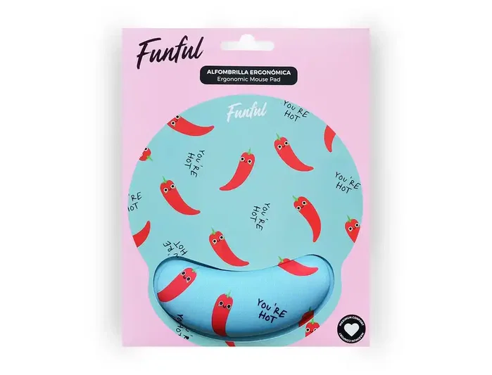 Wondee Alfombrilla de ratón Funful de gel ergonómica Chili 250x230 mm Wondee Alfombrilla de ratón Funful de gel ergonómica Chili 250x230 mm