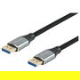 EQUIP Cable DisplayPort 2.1 119282 Macho-Macho 2.00m 16K/60Hz 54Gbps HDCP Oro Plata Negro