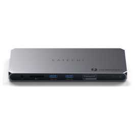 Satechi Thunderbolt 4 Dockingstation con DisplayLink, Space Grau, ST-DT4MDM-EU