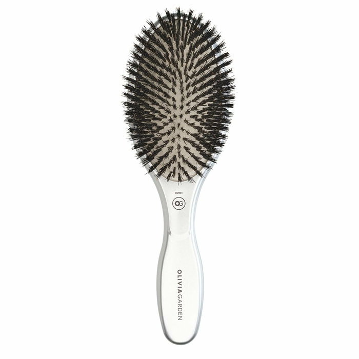 Olivia Garden EXPERT CARE OVAL Boar Bristles Silver