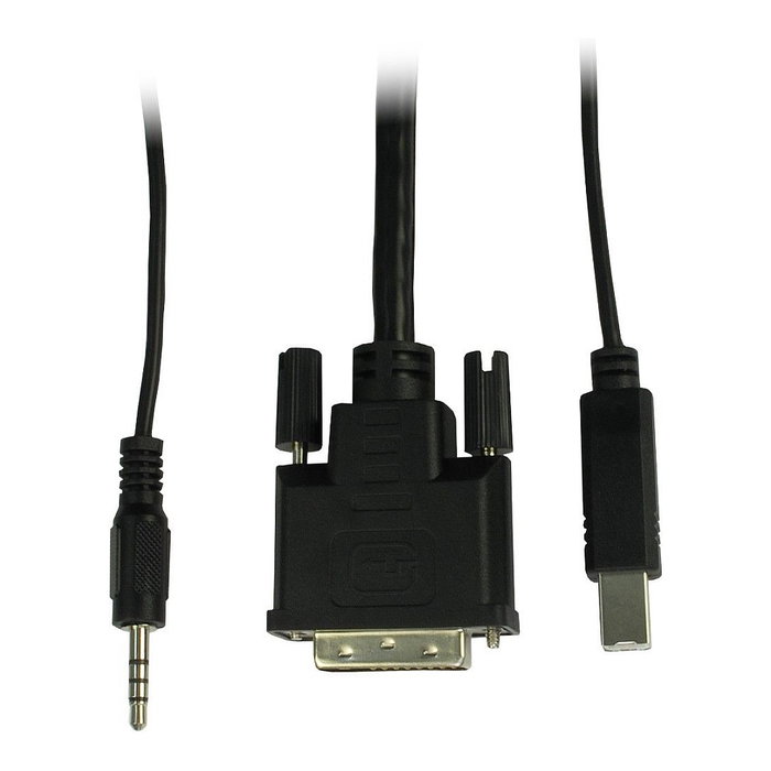 Inter-Tech KVM Switch AS-41DA DVI de 4 puertos, Metal