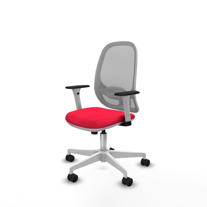PIQUERAS Y CRESPO Silla de oficina Cilanco con mecanismo Sincro, Rojo y Gris PIQUERAS Y CRESPO Silla de oficina Cilanco con mecanismo Sincro, Rojo y Gris