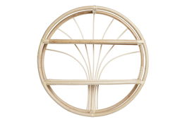 DKD Home Decor Estanteria Pared Balines Natural Ratan 14 x 60 x 60 cm