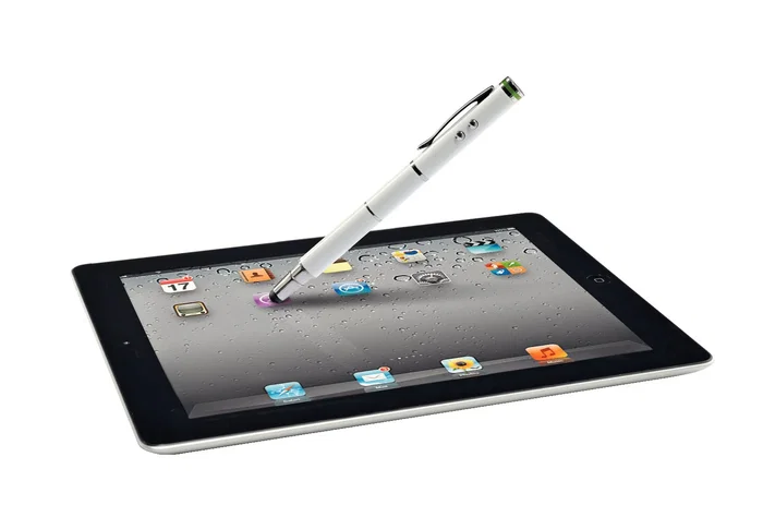 Leitz Stylus 4 en 1 Complete - Bolígrafo, Puntero Láser y Linterna LED Blanco para Pantallas Táctiles - Ref. 64140001 Leitz Stylus 4 en 1 Complete - Bolígrafo, Puntero Láser y Linterna LED Blanco para Pantallas Táctiles - Ref. 64140001