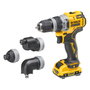 DeWALT DCD703L2T-QW Taladro de Pistola Inalámbrico 12V 3Ah con 4 Cabezales