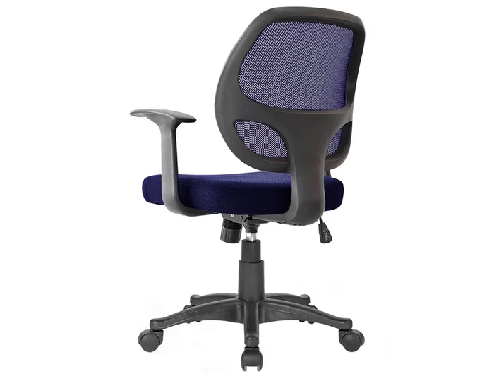 Q-connect Silla Giratoria Respaldo Medio Regulable en Altura 870+120mm Alto 550mm Ancho 590mm Profundidad Color Azul