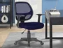 Q-connect Silla Giratoria Respaldo Medio Regulable en Altura 870+120mm Alto 550mm Ancho 590mm Profundidad Color Azul