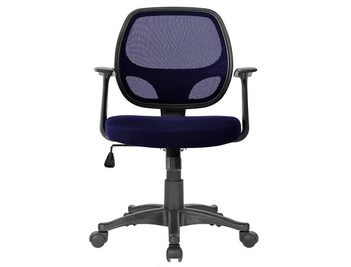 Q-connect Silla Giratoria Respaldo Medio Regulable en Altura 870+120mm Alto 550mm Ancho 590mm Profundidad Color Azul