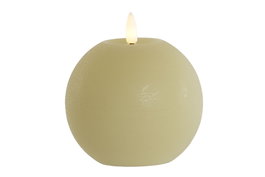DKD Home Decor Vela Led Beige 10 x 10 x 10 cm (4 Unidades)