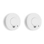 Smartware Pack 2 Detectores de Humo Óptico Blanco, Sensor Fotoeléctrico 85 dB, Cobertura 20-40 m2, para Interior