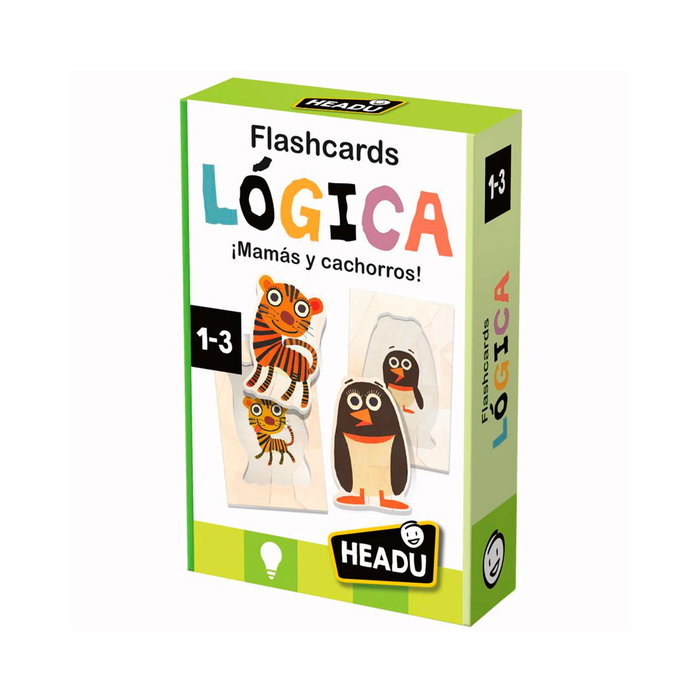Headu Flashcards Lógica Mamás y Cachorros Montessori 1-3 Años