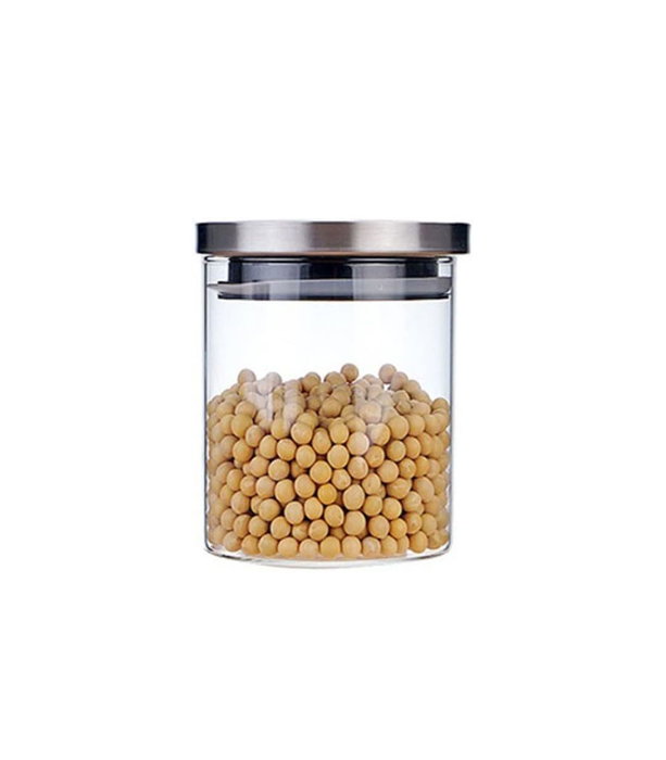 Inde Tarro Borosilicato T/Acero 600Ml 10.8x10.8x11cm (12 Unidades)