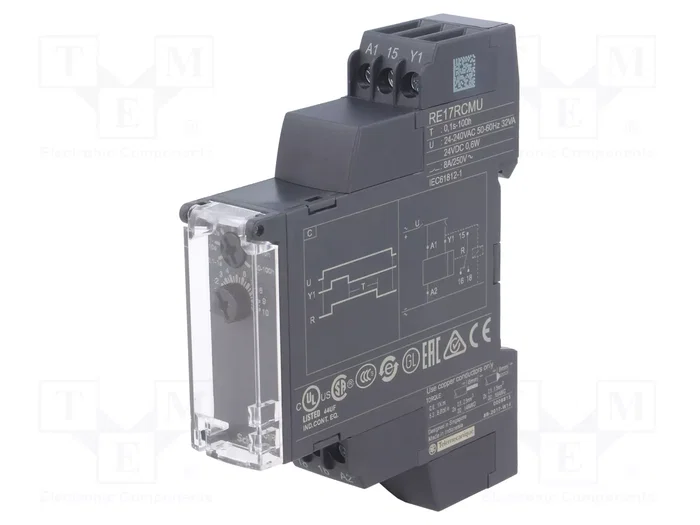 SCHNEIDER ELECTRIC Zelio Time RE17RCMU Relé de tiempo 24-240V AC SCHNEIDER ELECTRIC Zelio Time RE17RCMU Relé de tiempo 24-240V AC