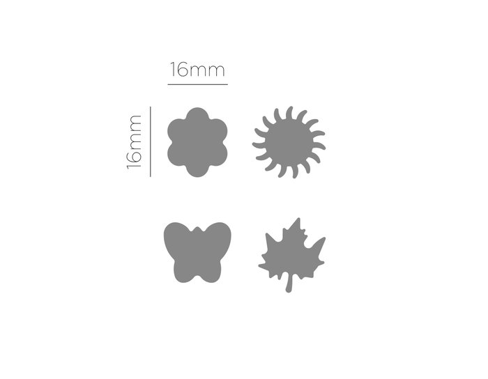 Innspiro Set troqueladora Cassette Punch con 4 cartuchos naturaleza 16mm