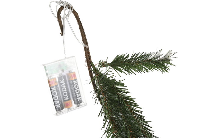 DKD Home Decor Guirnalda de Navidad Verde Blanco LED PVC 7 x 150 x 14 cm (2 Unidades)