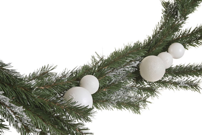 DKD Home Decor Guirnalda de Navidad Verde Blanco LED PVC 7 x 150 x 14 cm (2 Unidades)