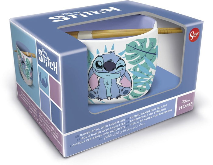 Lilo & Stitch Bol para Ramen con Palillos Stitch Aloha Lilo & Stitch Bol para Ramen con Palillos Stitch Aloha