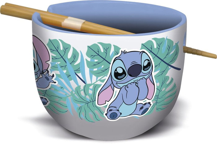 Lilo & Stitch Bol para Ramen con Palillos Stitch Aloha Lilo & Stitch Bol para Ramen con Palillos Stitch Aloha