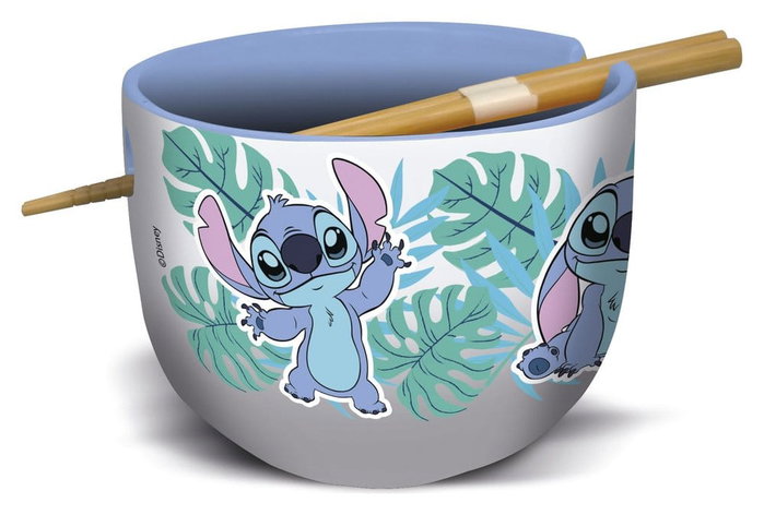 Lilo & Stitch Bol para Ramen con Palillos Stitch Aloha Lilo & Stitch Bol para Ramen con Palillos Stitch Aloha