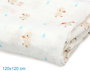 KioKids Muselina Patitos 120x120 cm, Suave Bambú y Algodón, Termorreguladora, Antibacteriana, Certificado Oeko-Tex, +0 Meses