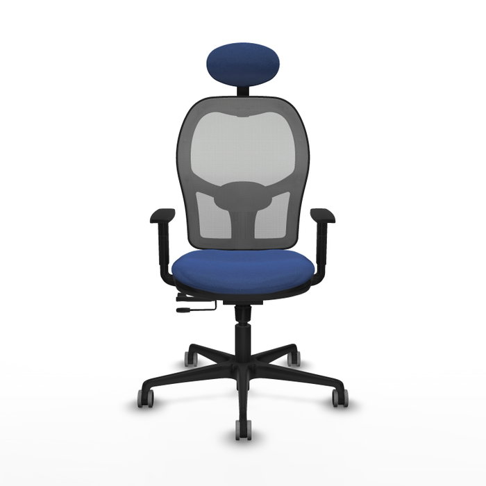 PIQUERAS Y CRESPO Silla de oficina Jorquera con mecanismo Sincro/Traslack Azul marino y Gris PIQUERAS Y CRESPO Silla de oficina Jorquera con mecanismo Sincro/Traslack Azul marino y Gris