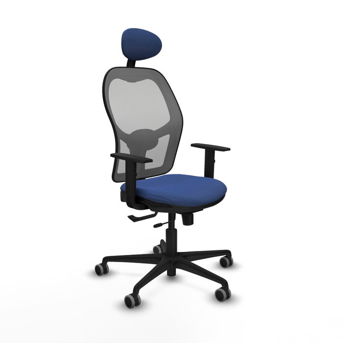 PIQUERAS Y CRESPO Silla de oficina Jorquera con mecanismo Sincro/Traslack Azul marino y Gris PIQUERAS Y CRESPO Silla de oficina Jorquera con mecanismo Sincro/Traslack Azul marino y Gris
