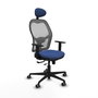 PIQUERAS Y CRESPO Silla de oficina Jorquera con mecanismo Sincro/Traslack Azul marino y Gris