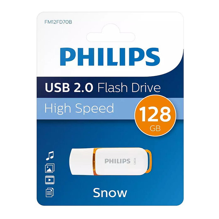 Philips FM12FD70B USB 2.0 128GB Snow Edition Sunrise Orange Tapa Blanco