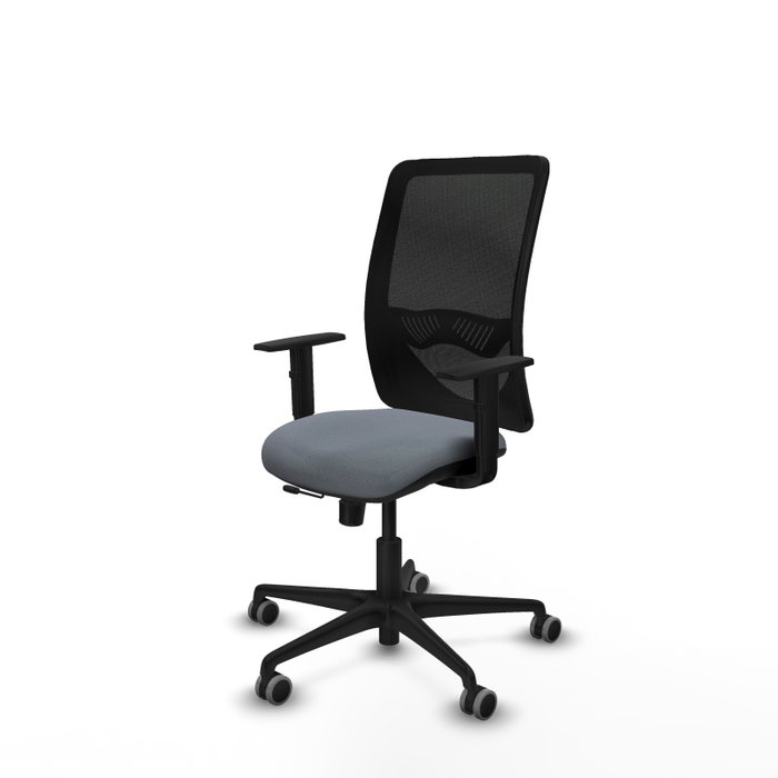 PIQUERAS Y CRESPO Silla de oficina Zulema con mecanismo Sincro/Traslack, Gris y Negro