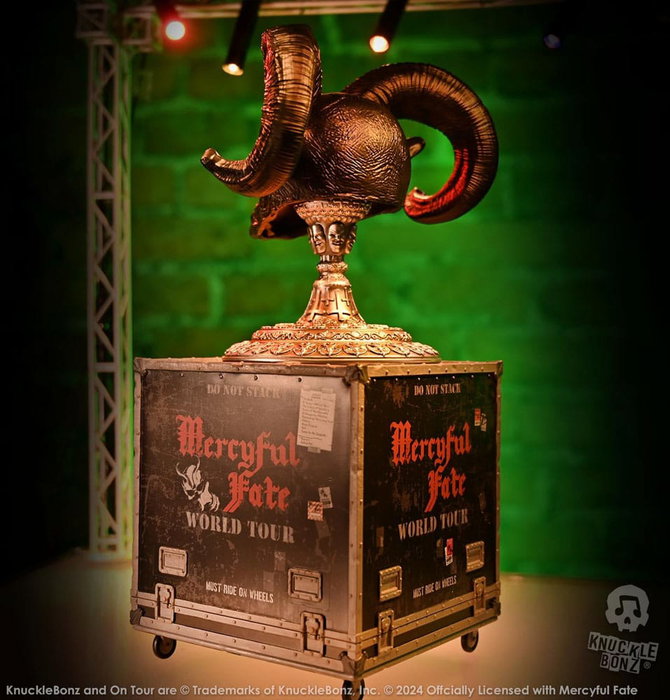 Mercyful Fate Estatua Rock Ikonz On Tour Road Case & Máscara del escenario World Tour