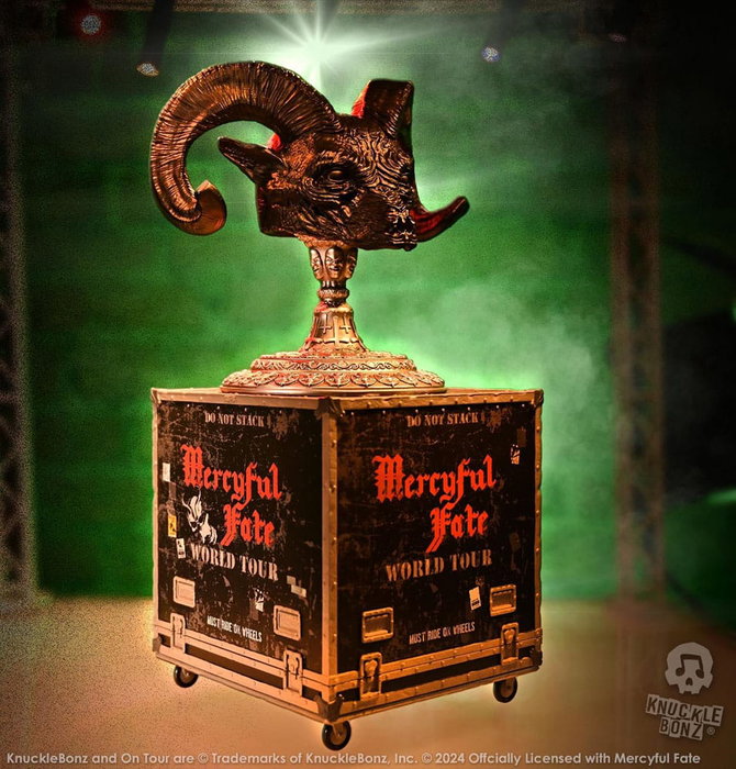 Mercyful Fate Estatua Rock Ikonz On Tour Road Case & Máscara del escenario World Tour