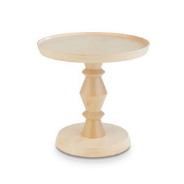 Soporte de madera de arce para buffet y exposicion, dimensiones 21 cm de diametro x 20 cm de alto