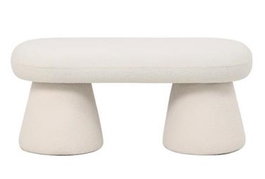 DKD Home Decor Descalzadora Poliéster Bucle Blanco