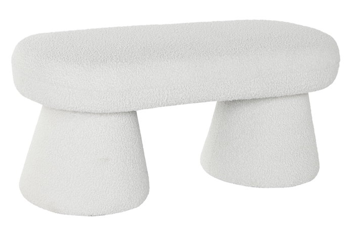DKD Home Decor Descalzadora Poliéster Bucle Blanco DKD Home Decor Descalzadora Poliéster Bucle Blanco