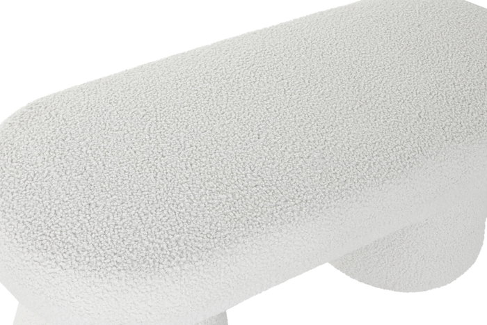 DKD Home Decor Descalzadora Poliéster Bucle Blanco DKD Home Decor Descalzadora Poliéster Bucle Blanco