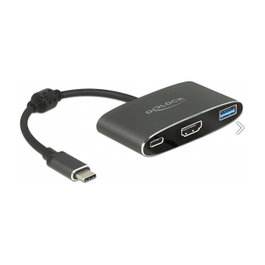 DeLOCK Adaptador USB Type-C™ a HDMI 4K 30 Hz con USB Tipo-A y USB Type-C™ PD 62991