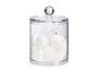 Berilo Organizador Redondo Bastones Y Algodon Plastico Transparente 9.5x13x9.5 cm (Set de 12)