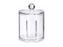 Berilo Organizador Redondo Bastones Y Algodon Plastico Transparente 9.5x13x9.5 cm (Set de 12)