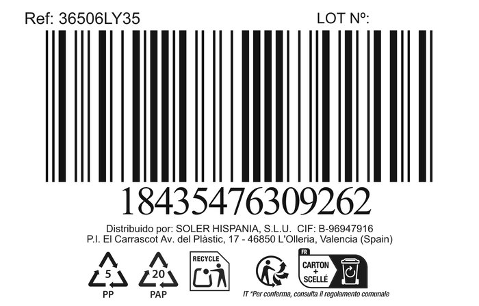 Inde Salvamantel Mimbre Redondo Ø35 cm con Asas Privilege (12 Unidades)
