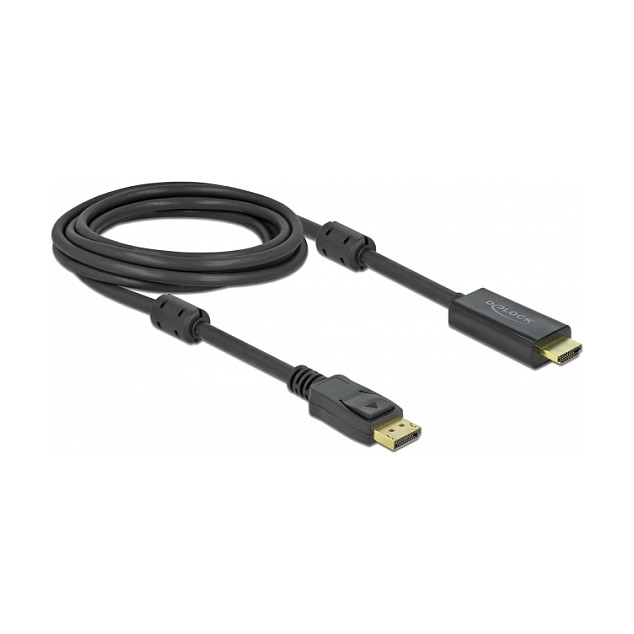 DeLOCK Cable Activo DisplayPort 1.2 a HDMI, 4K Ultra HD 3840x2160 a 60Hz, 3 metros, Negro, Conectores Macho a Macho, PS176 DeLOCK Cable Activo DisplayPort 1.2 a HDMI, 4K Ultra HD 3840x2160 a 60Hz, 3 metros, Negro, Conectores Macho a Macho, PS176