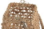 DKD Home Decor Set de 3 Lámparas Solares de Fibra Marrón con Asa de Cuerda 20x20x36 cm
