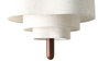 DKD Home Decor Lámpara de Techo Poliéster y Madera Crudo y Nogal 46x40x55