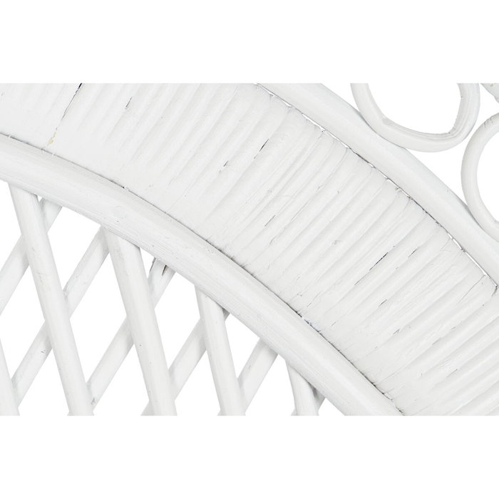 DKD Home Decor Sillón de Ratán Emmanuele de 2 Plazas Blanco