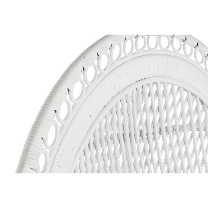 DKD Home Decor Sillón de Ratán Emmanuele de 2 Plazas Blanco