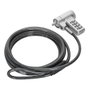 Targus ASP96GLX-S Candado de Seguridad con Combinación y Cable de 2 m Plata