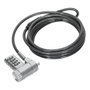 Targus ASP96GLX-S Candado de Seguridad con Combinación y Cable de 2 m Plata