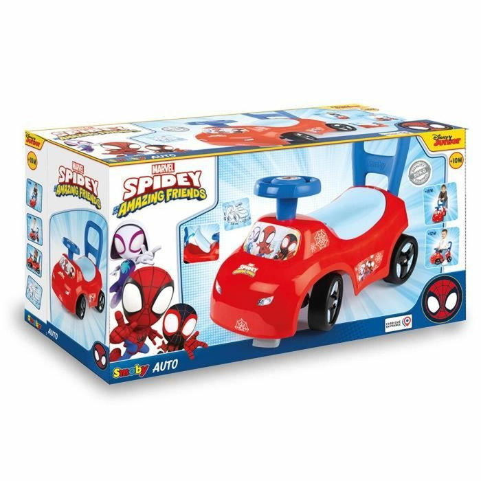 Smoby Portabebés 2 en 1 Spidey con caja debajo del sillín y bocina Smoby Portabebés 2 en 1 Spidey con caja debajo del sillín y bocina