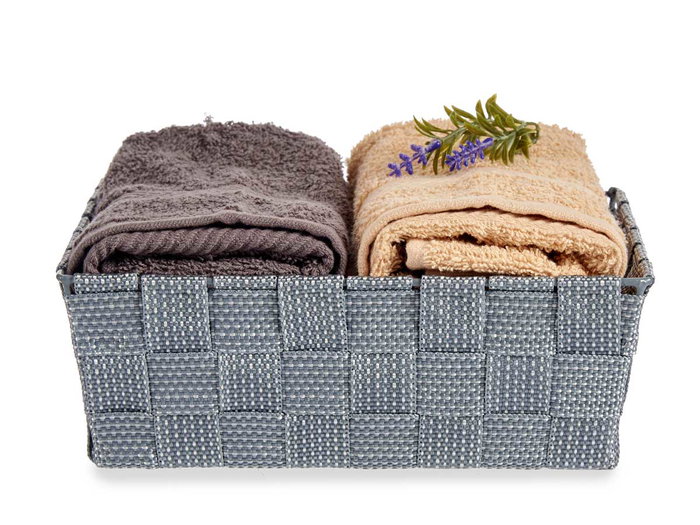 Kipit Cesta de Tela Rectangular sin Asas Gris 24x20x8 cm (Set de 24) Kipit Cesta de Tela Rectangular sin Asas Gris 24x20x8 cm (Set de 24)