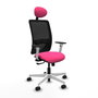 PIQUERAS Y CRESPO Silla de oficina Zulema con mecanismo Sincro, Rosa y Negro