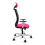 PIQUERAS Y CRESPO Silla de oficina Zulema con mecanismo Sincro, Rosa y Negro